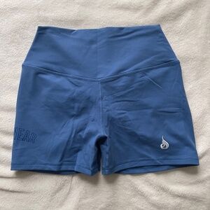 Ryderwear Knockout High Waisted Scrunch Mid Length Shorts Blue (M)